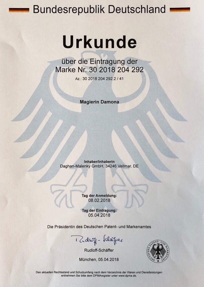 Magierin Damona Nazev značky  Magierin Damona Nazev značky